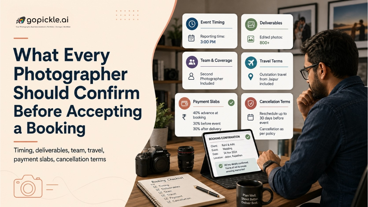 What Every Photographer Should Confirm Before Accepting a Booking