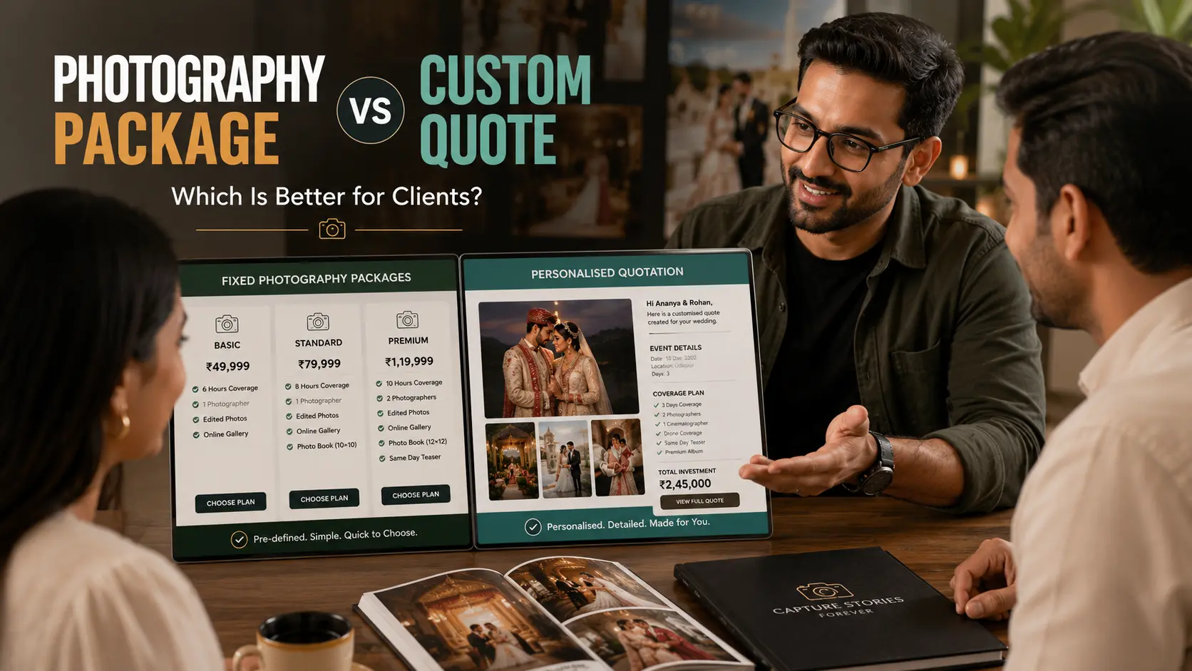 Photography Package vs Custom Quote: Which Is Better for Clients?