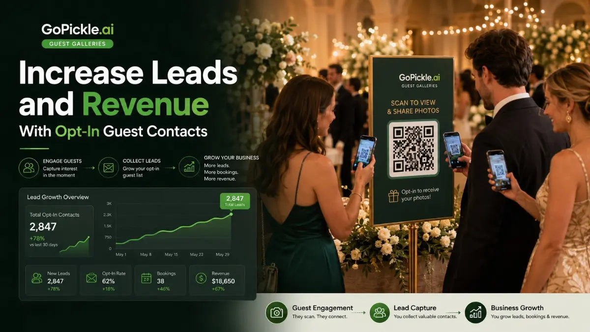 How GoPickle.ai Helps Photographers Increase Leads and Revenue With Opt-In Guest Contacts