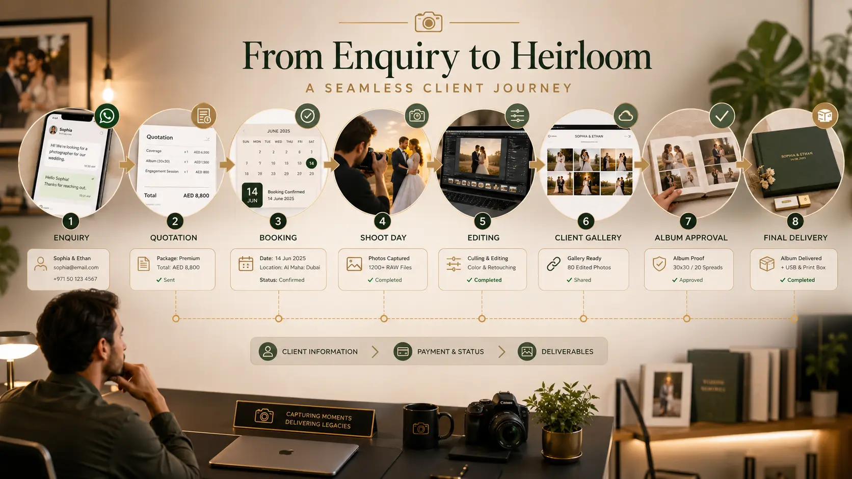 End-to-End Photography Workflow From Enquiry to Final Album