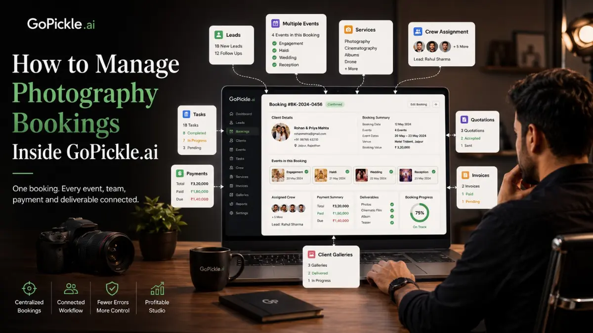 How to Manage Photography Bookings Inside GoPickle.ai