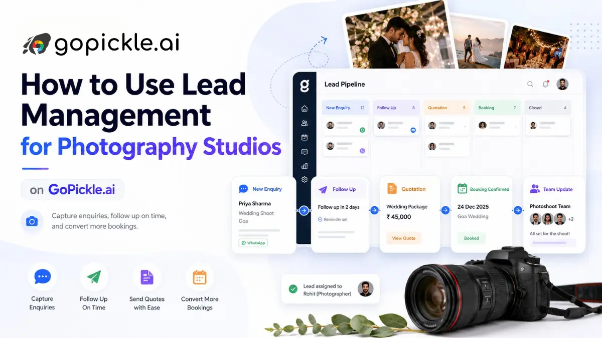How to Manage Photography Leads in GoPickle.ai