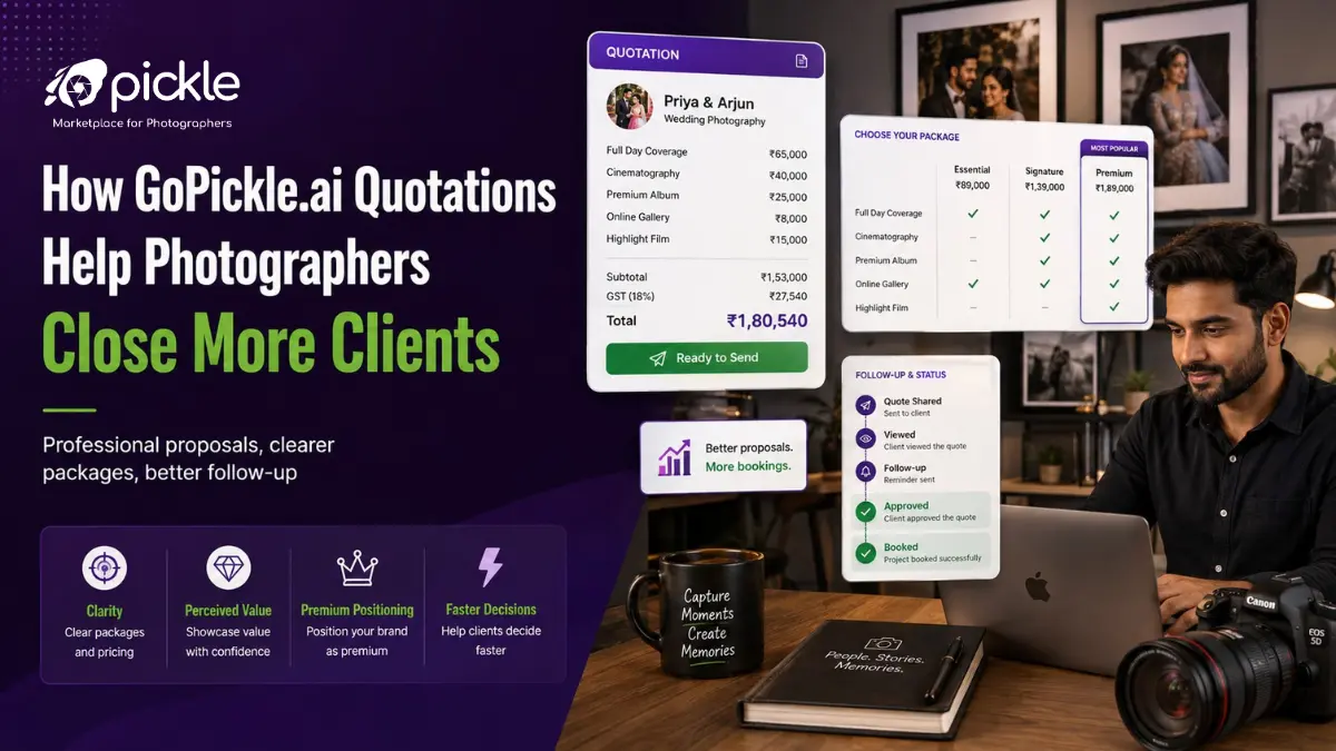 How GoPickle.ai Quotations Help Photographers Close More Clients