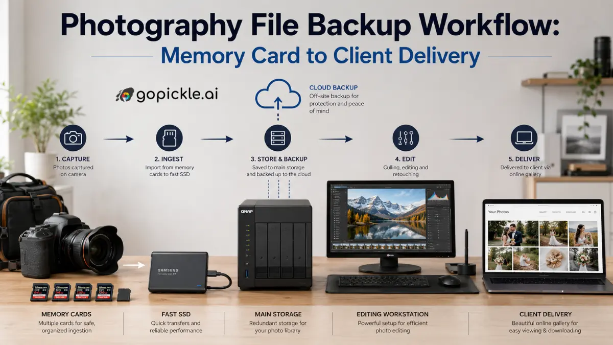 Photography File Backup Workflow: A Practical 3-2-1 System From Memory Card to Client Delivery