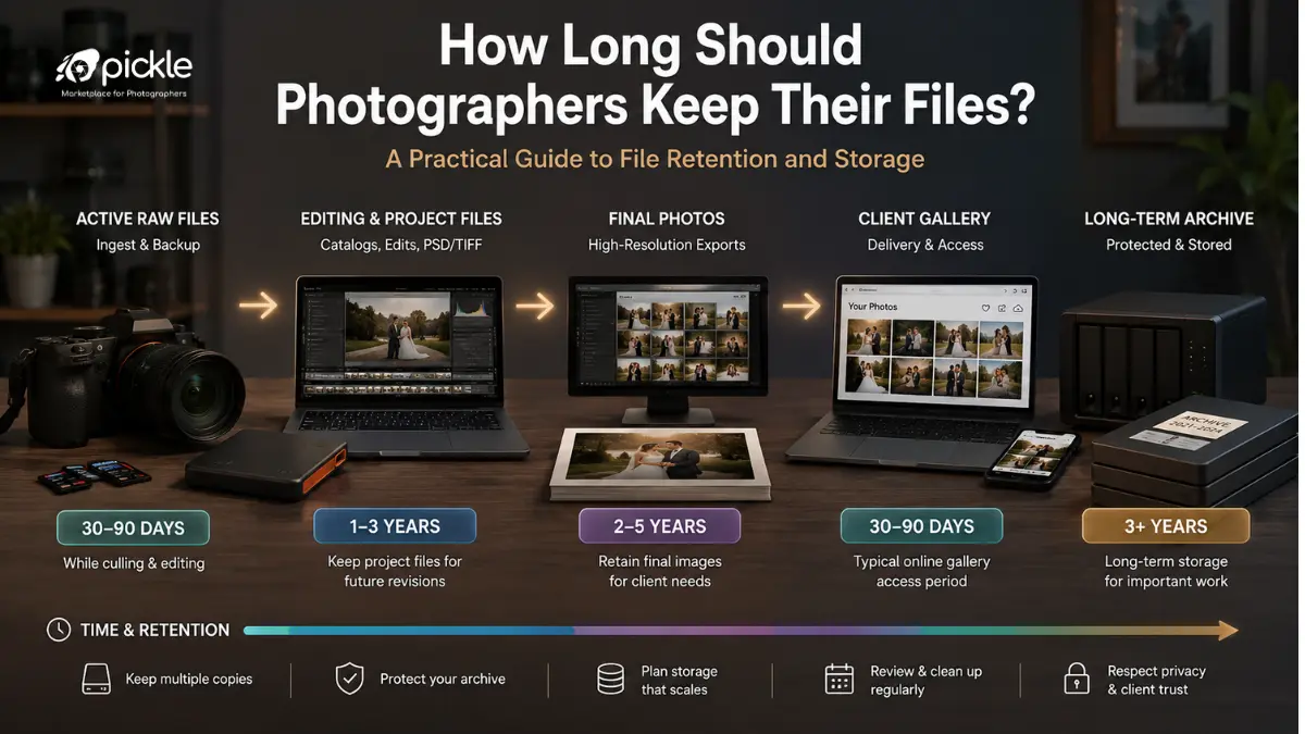 How Long Should Photographers Keep RAW Files, Edited Photos and Client Galleries?