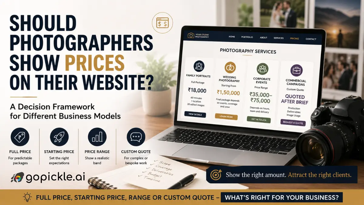 Should Photographers Show Prices on Their Website? A Decision Framework for Different Business Models