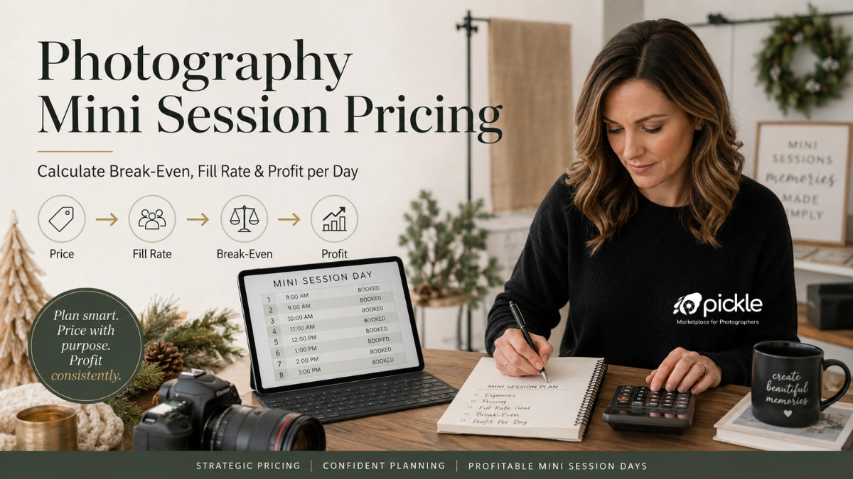 Photography Mini Session Pricing: Calculate Break-Even, Fill Rate and Profit per Day