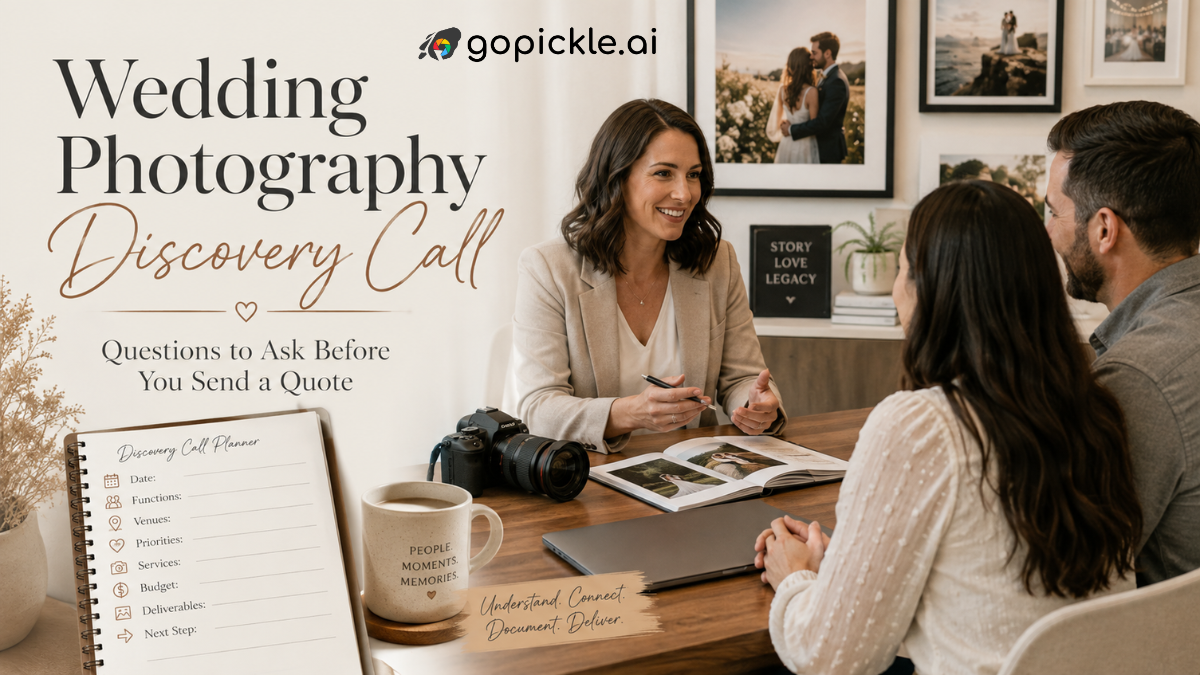 Wedding Photography Discovery Call: Questions to Ask Before You Send a Quote