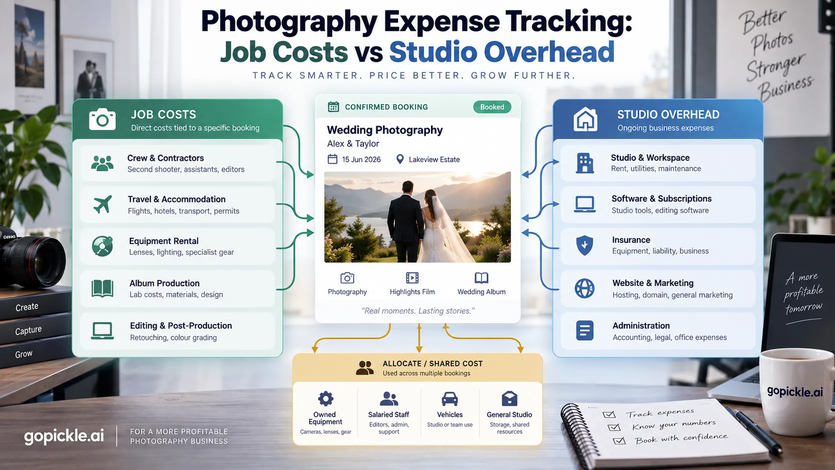 Photography Expense Tracking: Separate Job Costs From Studio Overhead