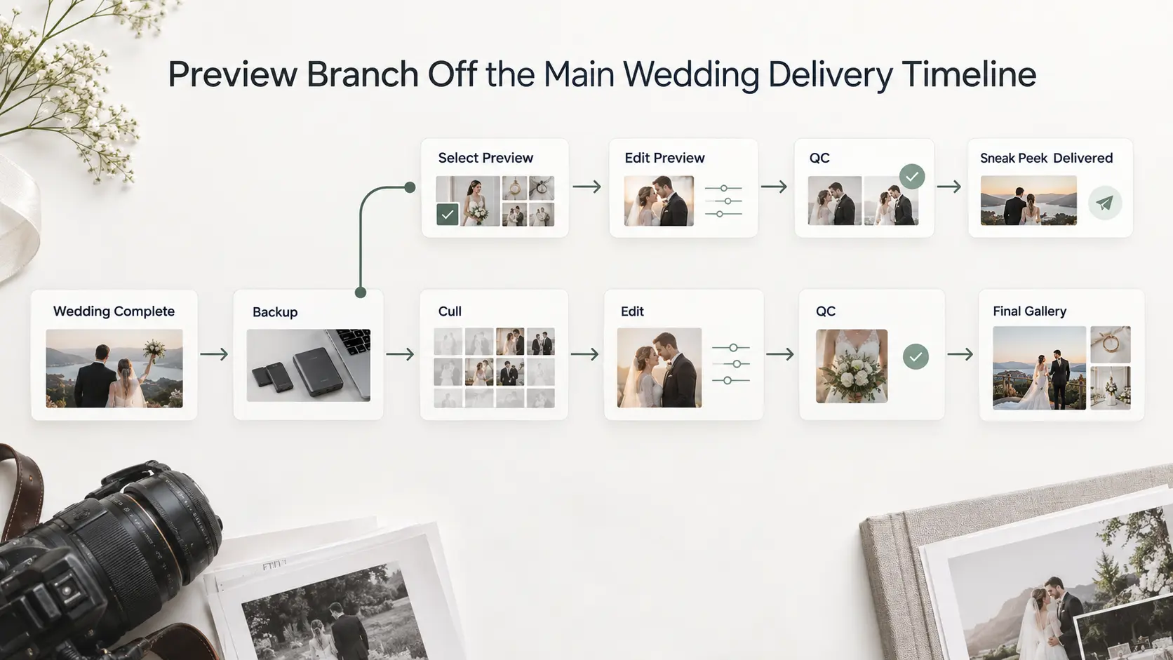Wedding Sneak Peek Workflow: Deliver Fast Previews Without Derailing Final Editing