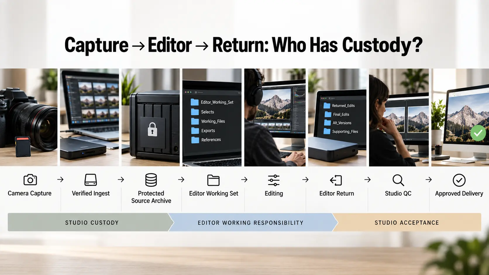 Photographer-to-Editor File Handoff: A Safe Workflow for RAW Files, Notes and Responsibility