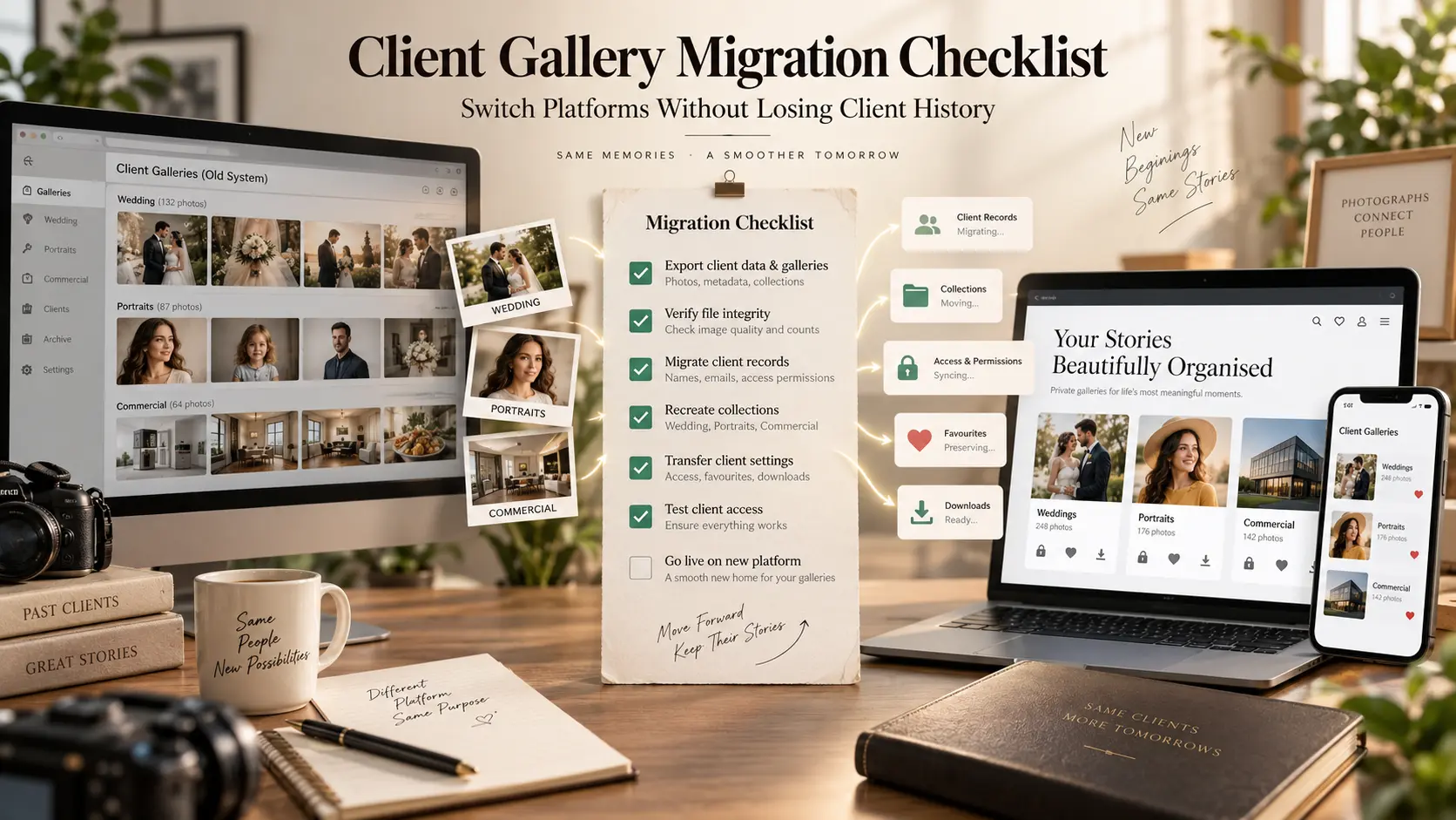 Client Gallery Migration Checklist for Photographers: Switch Platforms Without Losing Albums, Access or Client History
