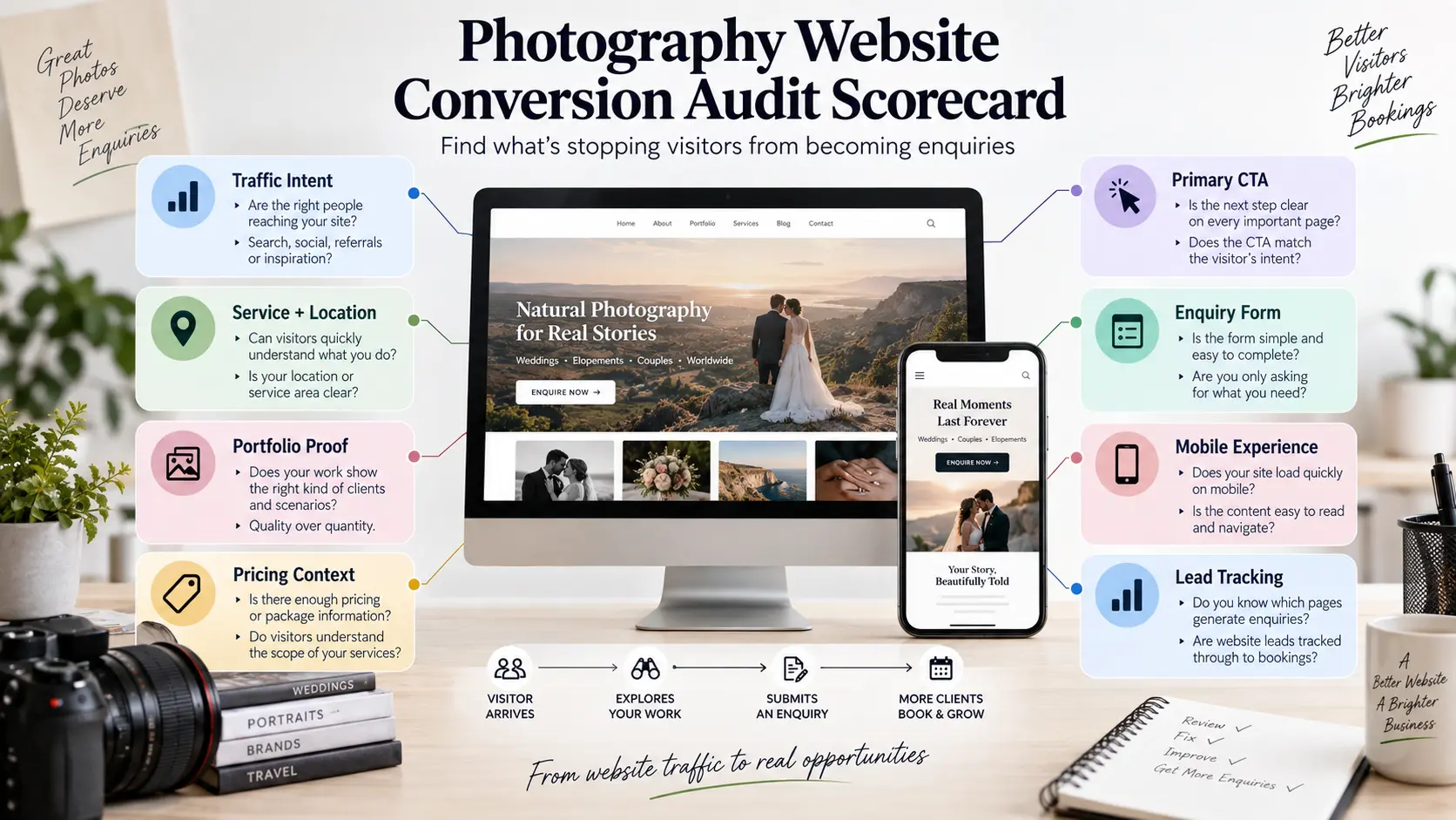 Photography Website Conversion Audit: Why Portfolio Traffic Is Not Becoming Enquiries