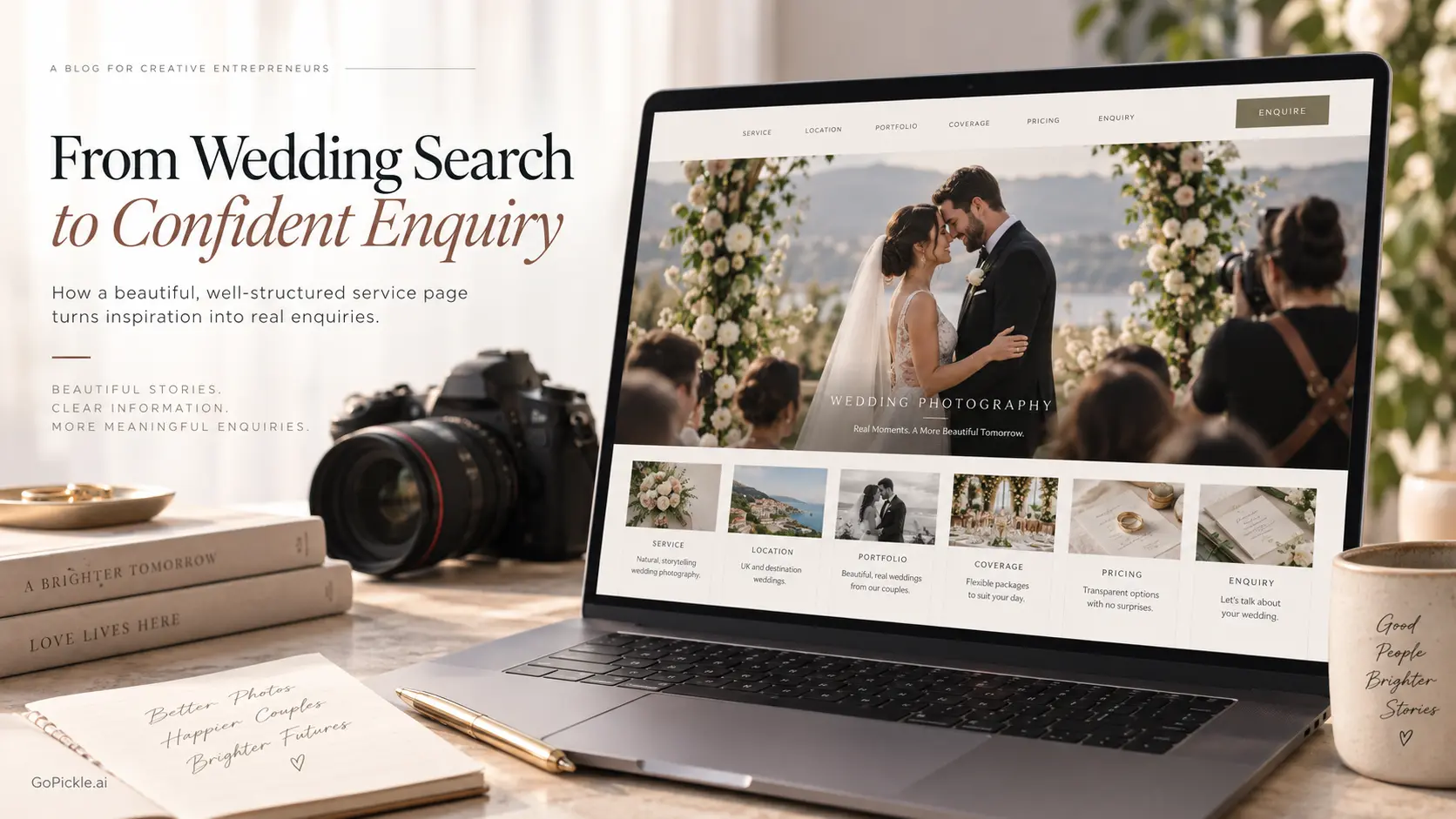 Wedding Photography Service Page: Build Search Intent, Proof and Enquiry Flow Without Keyword Stuffing